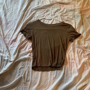 Green crop top, size M